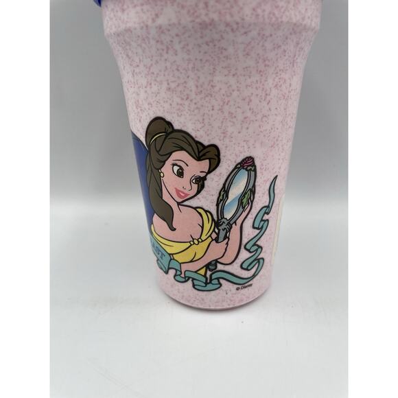 Vintage 90s Beauty And The Beast Mug with Lid & Straw - Toys R Us - NEW - Picture 5 of 11